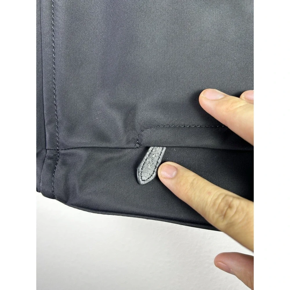 Kate Spade Chelsea Large Travel Tote Bag Black Nylon Leather Trim Laptop Sleeve
